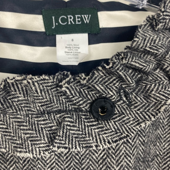J. Crew Tweed Wool Jacket Size 8 - Picture 6 of 8